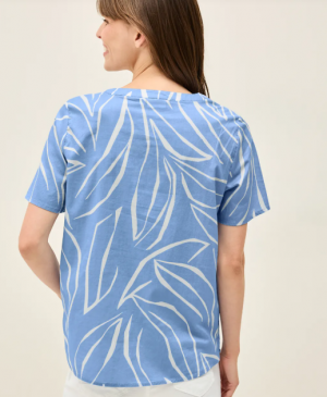 Blouse en coton à motifs Nouveauté été 2025 – Image 4