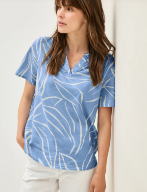 Blouse en coton à motifs Nouveauté été 2025 – Image 2