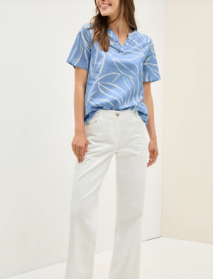 Blouse en coton à motifs Nouveauté été 2025 – Image 8
