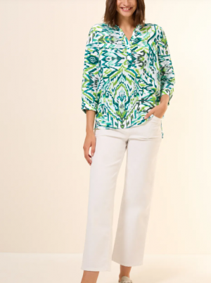 Blouse à motifs en lin mélangé – Image 3