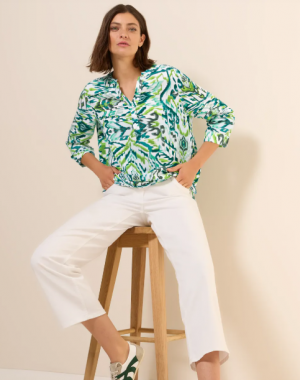 Blouse à motifs en lin mélangé – Image 2