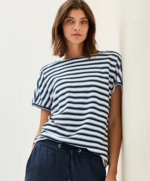 T-shirt à rayures structurées   Nouveauté été 2025