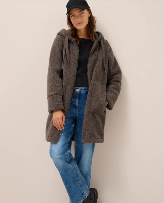 Manteau Teddy avec capuche Cécil Nouvelle Collection Automne/Hiver 2025 ( 42379)