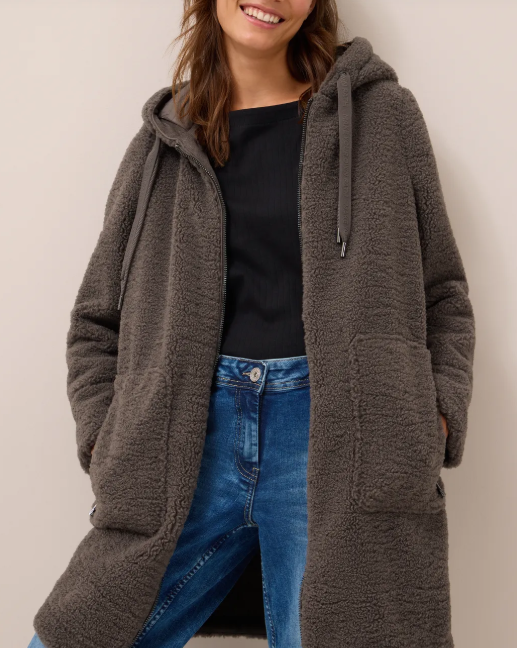 Manteau Teddy avec capuche Cécil Nouvelle Collection Automne/Hiver 2025 ( 42379) – Image 3