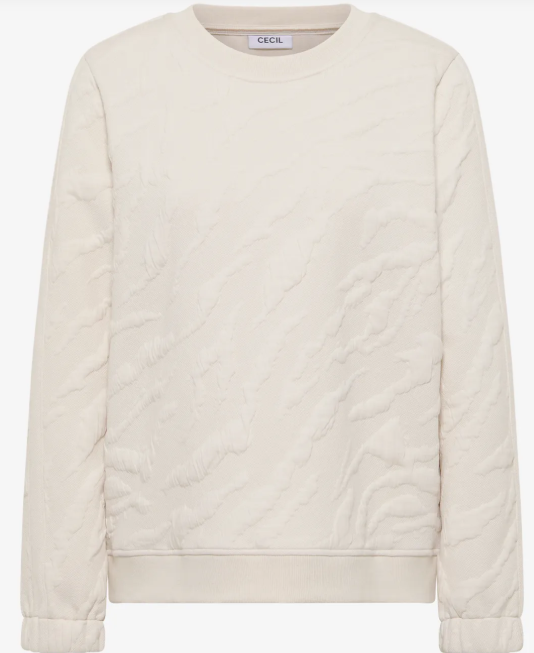 Sweat-shirt à motifs structurés Cécil Nouvelle Collection Automne/Hiver 2025 ( 42482) – Image 7