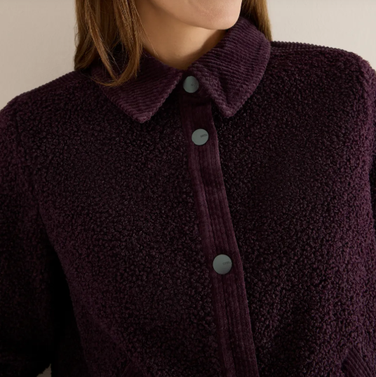 Veste Teddy avec détails en velours côtelé – Image 3