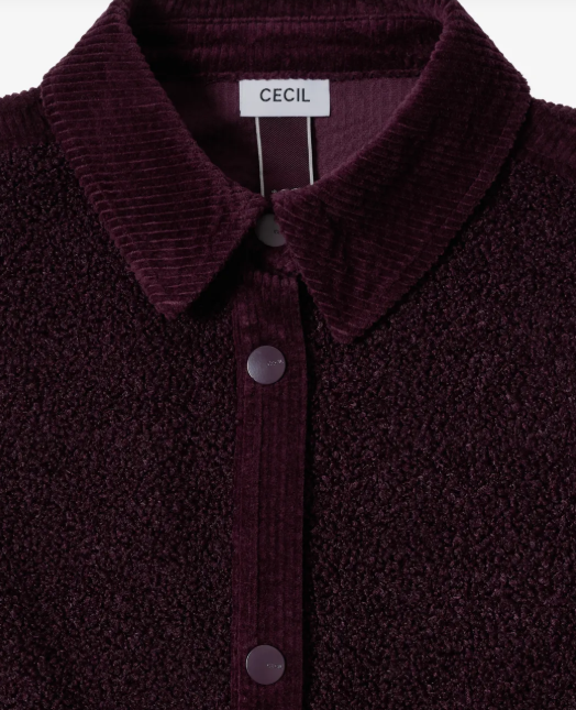 Veste Teddy avec détails en velours côtelé – Image 6